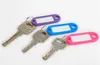 100pcslot Tough Plastic KeyChain Key Taggar ID Etikett Namn Taggar med delad ring för bagagerumsnummer Key Chains Förhindra förlorade taggar7909756