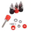 Freeshipping 100 Teile/satz Bananenstecker Paar Anschlüsse Rot Schwarz Stecker Verstärker Terminal Binding Post Banana Lautsprecher Stecker Jack