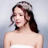 2019 Abiti da sposa Accessori per capelli Corea Brillante velo di cristallo da sposa Perle finte Tiara Corona Accessori per capelli fascia per parte9693307
