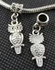 100PCS mixed Tibetan Silver alloy Owl Charms Pendant Dangle Beads Fit European Jewelry Making Bracelet