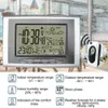Freeshipping Digital Alarm Clock Clock Controlled Sensor RCC DCF Bezprzewodowa stacja pogodowa z krytym higrometru termometru zewnętrznego