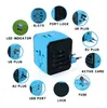 Adaptador de viagem com 2 USB 2400mA Adaptador Universal World Travel Adapter Tudo em um AC Power Adapter Converter Tomada Interruptor DHL livre