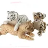 Dorimytrader yumuşak doldurulmuş hayvanlar kaplan peluş oyuncak yastık hayvan aslanı peluche kawaii bebek gerçekçi leopar pamuk kız oyuncaklar chris1550941