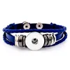 Meerlaagse lederen armband Noosa Chunk 18 mm metalen knooparmband Gember Drukknoop Verklaring Sieraden Groothandel Snap Sieraden Snap Armband