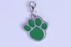 2017 New Dog Paw Alloy Pet Dog Cat ID-kort Taggar Halsband Ornaments Keychain