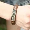 Jag älskar Jesus Charm Armband Punk Retro Läder Bangle för Kvinnor Män Party Club Fashion Smycken