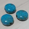 50 Pcs 10x17mm Flat Round solto Bead Crackle acrílico Beads Crackled Turquoise Bead Para DIY Jóias Fazendo Acessórios