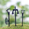 Commercio all'ingrosso- Resina artigianale Mini lampione antico imitazione fata giardino domestico miniatura Jardin terrario Decor Micro paesaggio