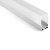 Conjuntos de 10 x 1m/Lote nuevo perfil de aluminio LED Strip Light y canal de perfil cuadrado más profundo para luces de techo o colgante
