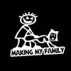 2017 Gorąca Sprzedaż Dokonywanie Mój Stick Figure Family Funny Vinyl Naklejka Car Styling Banging Naklejka Naklejka Zderzak Dekoracyjny JDM