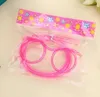 Vente chaude lunettes de soleil paille à boire Drôle Enfants Coloré Doux Lunettes DIY Paille Unique Flexible Potable Lunettes De Soleil Tube Enfants Fête Cadeau