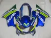 Kit carene personalizzate per stampaggio ad iniezione per Honda CBR600 F4 1999 2000 carene moto blu verde CBR 600 F4 99 00