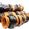 Hela 30st Pack Black Brown Coffee Men's äkta läder breda moat manschettarmband helt ny cowhide2810