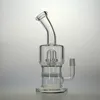 Tubos de vidro Bongs água Borosilicate Limpar cilindros em linha com Matrix Slitted in-line Perc Caliane Dab Rig