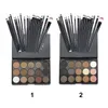 Venta al por mayor- Fashion Make Up Set Kit 15 colores Matte Glitter Paleta de sombras de ojos con 20 piezas Burshes Cosmetics Set RP1