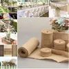 En Toile de Jute Tile de Jute Naturel Vlovelife 10 m Rouleau de Ruban Ruban Adhésif Tissu Pure Jute Rustique DIY