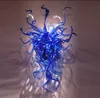 Lichtblauwe kleur handwerk geblazen lamp gemonteerde armatuur LED bloem strooien kunst muurlampen
