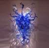 Light Blue Color handicraft Blown Lamp Mounted Fixture LED Flower Sconces Art Wall Lamps