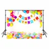 Happy Birthday Photography Backdrops Vinyl Colorful Balloons Kids Child Photo Background Newborn Baby Studio Booth Props