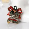New Design Christmas Bells Brooch Vintage Alloy Crystal Rhinestone Brooch Christmas New Year Gifts Jewelry Brooches Pins DHL Free Shipping