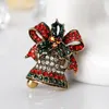 Nuovo Design Natale Campane Spilla Vintage lega di cristallo spilla di strass Natale Capodanno regali gioielli spille Pins DHL spedizione gratuita