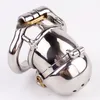 Double Lock Design Male Chastity Device Stainless Steel Chastity Cage Metal Penis Lock Chastity Penis Ring Sex Toys For Men