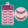 New 5 Pair Women Lady Nature Short Cross Daily Fake Eye Lashes Fashion False Eyelashes Tools