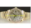 store361 new arrive watches New 18kt Gold 36mm Mens President White Diamond 18238