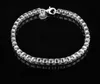 2017 Best-selling Men's Classic box bracelet 925 silver bracelet silver jewelry 19CM * 4MM 20pcs/lot Free Shipping