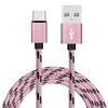 Standard Snabbladdning USB-kabel 6FT 3FT USB Typ C Kabeldata Synkronisering Laddband för Samsung S9 Moto LG Android Laddare Kablar