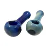 Spoon for smoking use herb tobacco glass pipe 4 inches starry sky blue galaxy