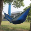 Wholesale- Portable Parachute Nylon Fabric Garden Hammock Outdoor Travel Camping Swing For Double Two Persons Sleeping HangNet Bed EJ8788