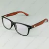 Hurtownie Rozmiar Dorosłych Klasyczne Ryżowe Ramki Optyczne Okulary Z Prawdziwymi Drewniani Nogi Ręcznie Ręka Moda Okulary 4 Kolory