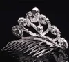 Meisjes kronen met steentjes bruiloft sieraden bruidsheadpieces verjaardagsfeestje prestaties Pageant Crystal tiaras bruiloft accessoires # BW-T018