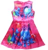 Trolls Vestido Crianças Roupas Bebê Meninas Vestido Princesa trolls Vestidos de Festa Criança Traje Roupas Infantis Dos Desenhos Animados top camisas