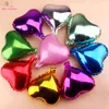 HEY FUNNY 10 pcs/lot 10inch 25cm foil balloon 9 colors love red Heart foil inflatable balloons wedding love new year decor
