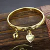 Wysokiej Jakości Nowa Moda 18 K Yellow Gold Bell Heart Bransoletka Dzieci Chłopcy Dziewczęta Dziecko Dzieci Biżuteria Bransoletka Prezent Dla Dzieci