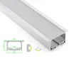 10 x 1m sets / partij geanodiseerd zilver aluminium profiel voor led licht en alu led-kanaal voor plafond of verzonken wandlampen