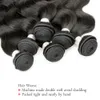 4 Bundle Brazilian Virgin Human Hair Bundles Body Wave Weaving Natural Black Afro Kinky Silky Straight Loose Deep Curly259J