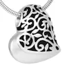 Cremation jewelry Heart Urn Keepsake Pendant Necklace Leaf Etched Stainless Steel Memory Jewelry Ashes Keepsake Urn Necklace
