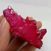 68 جرامًا من مجموعة الكوارتز الكريستالية الطبيعية الوردية Red Angel Aura Cluster Elegmen شفاء للزينة