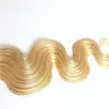 Wefts Ombre Human Hair Weave 1 Pakiet 1B 613 Brazylijska fala do ciała splot non remy blondyn