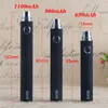 MOQ 5Pcs 100% 품질 EVOD 배터리 기화기 펜 USB 충전기 510 스레드 배터리 650 900 1100mAh vape 펜 EGO CE4 MT3 ecig