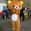 2017 HOT Janpan Rilakkuma orso costumi della mascotte formato adulto orso costume del fumetto di alta qualità festa di Halloween spedizione gratuita 253P