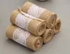 15cm*240cm jute Burlap Lace Hessian Natural Naturally Elegant Burlap Chair Sashes Jute Chair Tie Bow for Rustic Wedding decor