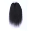 Brazilian Kinky Straight Human Hair Lace Closure Middle part Free part 3 Part 4 x 4 Lace Top Closures