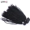 Wefts 3 Bundles Brazilian Curly Virgin Human Hair Weaves With Closure Unprocessed Brazilian Deep Kinky Curly Hair And Lace Closures Natu