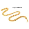 Epacket FREE SHIPPING Mens Miami Cuban Link Curb Chain 24k Yellow Solid Real Fine Gold GF Necklace Hip Hop 11MM Thick Chain JayZ round edge