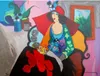 Red Hat Portraits peints à la main Wall Art Home Deco Peinture à l'huile sur toile Multi tailles It069