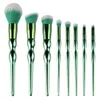 8 pezzi/set pennelli per trucco zucca verde set fondotinta cosmetico ombretto fard in polvere pennello per sfumare kit di strumenti di bellezza